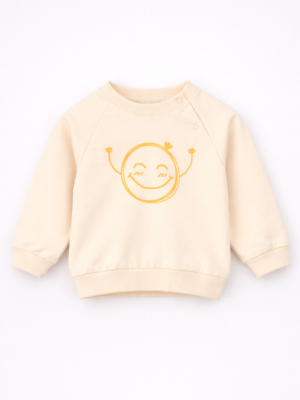 bluza galbena cu maneci lungi pentru copii baietei fetite smiley