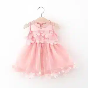 rochie de vara roz pentru fetite feather