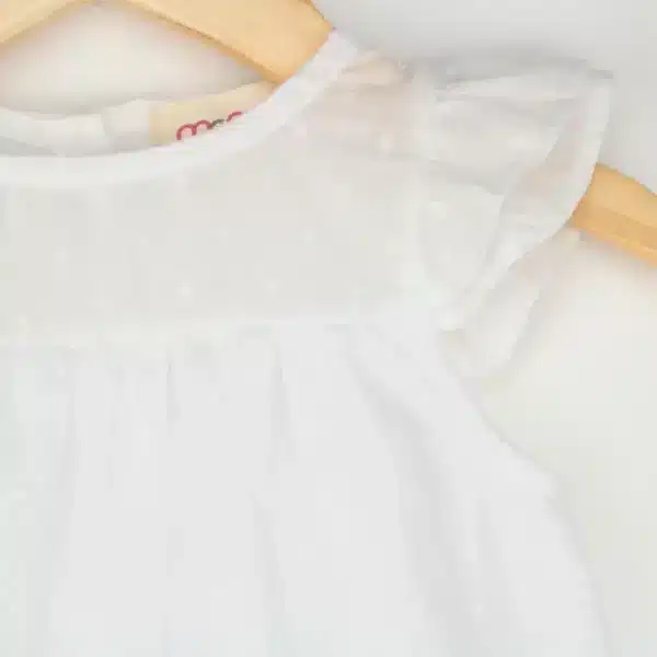 rochie alba tip body pentru nou nascuti eva