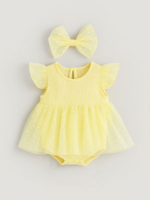 Rochie galbene nou nascutit Lily