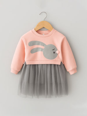 Rochie cu iepuras roz Rabbit