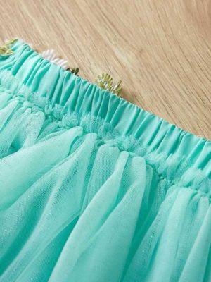 Set tricou si fusta copii - Flower Belt