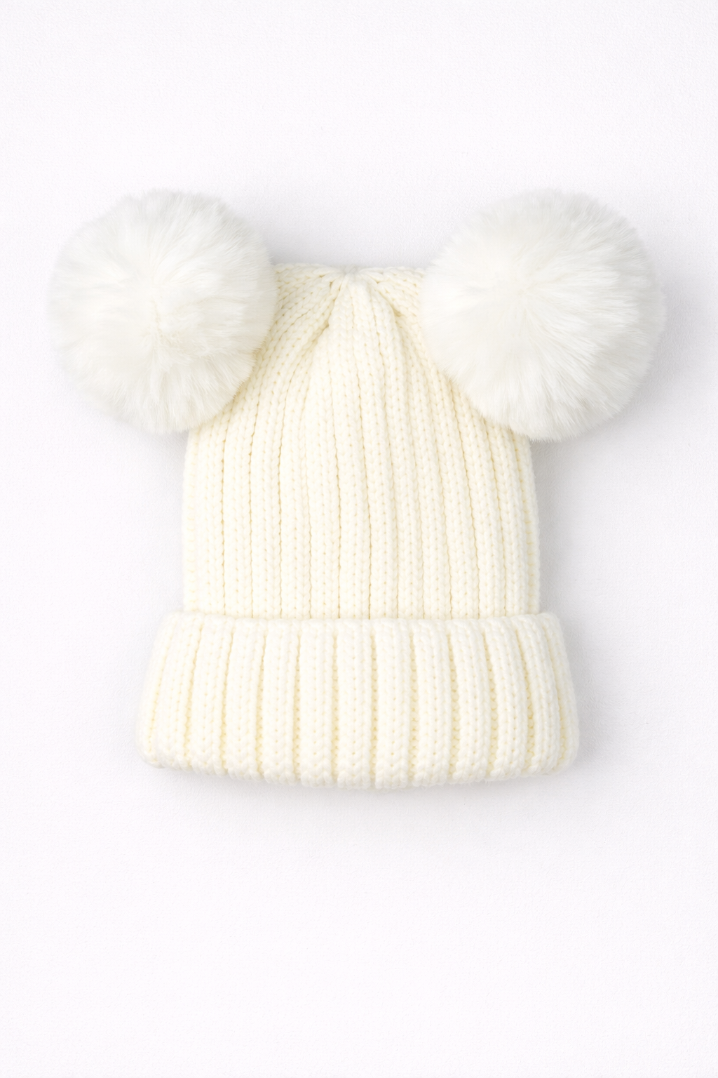 caciula alba tricotata pentru copii baieti fete fetite baieteii cu doi ciucuri caciula alba tricotata pentru copii baieti fete fetite baieteii cu doi ciucuri