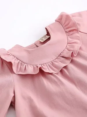 bluza pentru copii roz cu volane ada pink