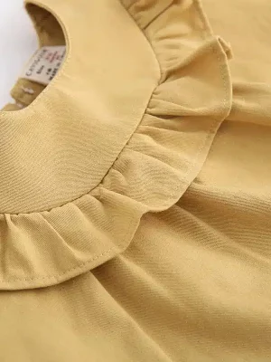 bluza pentru copii galbena cu volane ada yellow