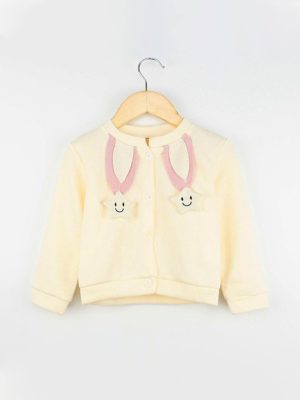 Cardigan tricotat fin Stars Cream