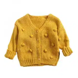 Cardigan tricotat pentru copii Fancy Galben
