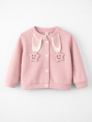 bluza cu maneci lungi roz cu stele pentru copii fetite fete stars