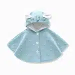 jacheta stil poncho pentru fetite bleu Isa