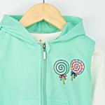 Set de 3 piese cu bluza, vesta si pantaloni Loly