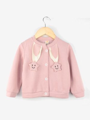 cardigan roz cu stele pentru copii