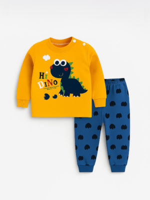 pijamale pentru copii baietei cu dinozaur dino
