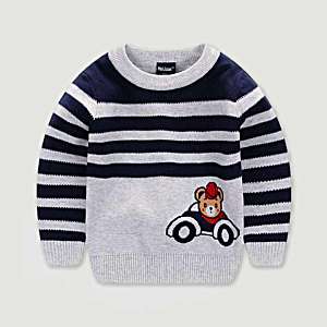 Pulover tricotat jacard Bruno Gri