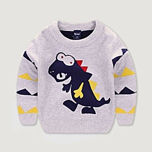 pulover pentru copii baieti dino gri