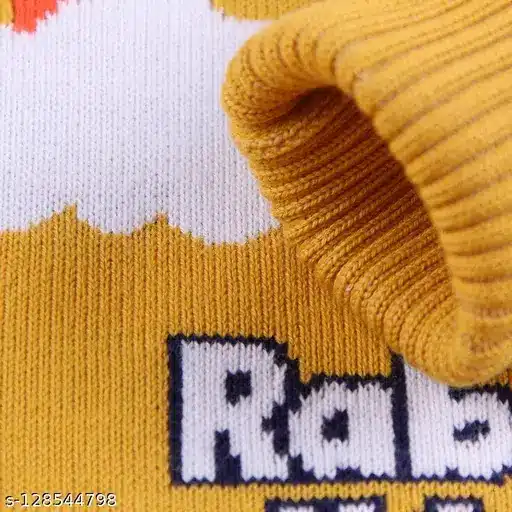 pulover tricotat galben cu imprimeu iepuras pentru copii lia