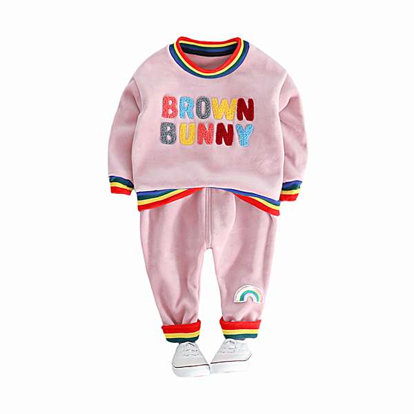 Set Copii Brown Bunny pink