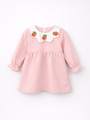 rochie roz cu capsuni pentru copii fetite felicia