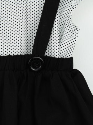 SET CU CAMASA CU BULINE SI FUSTA NEASGRA PENTRU FETITE FETE COPII INGRID