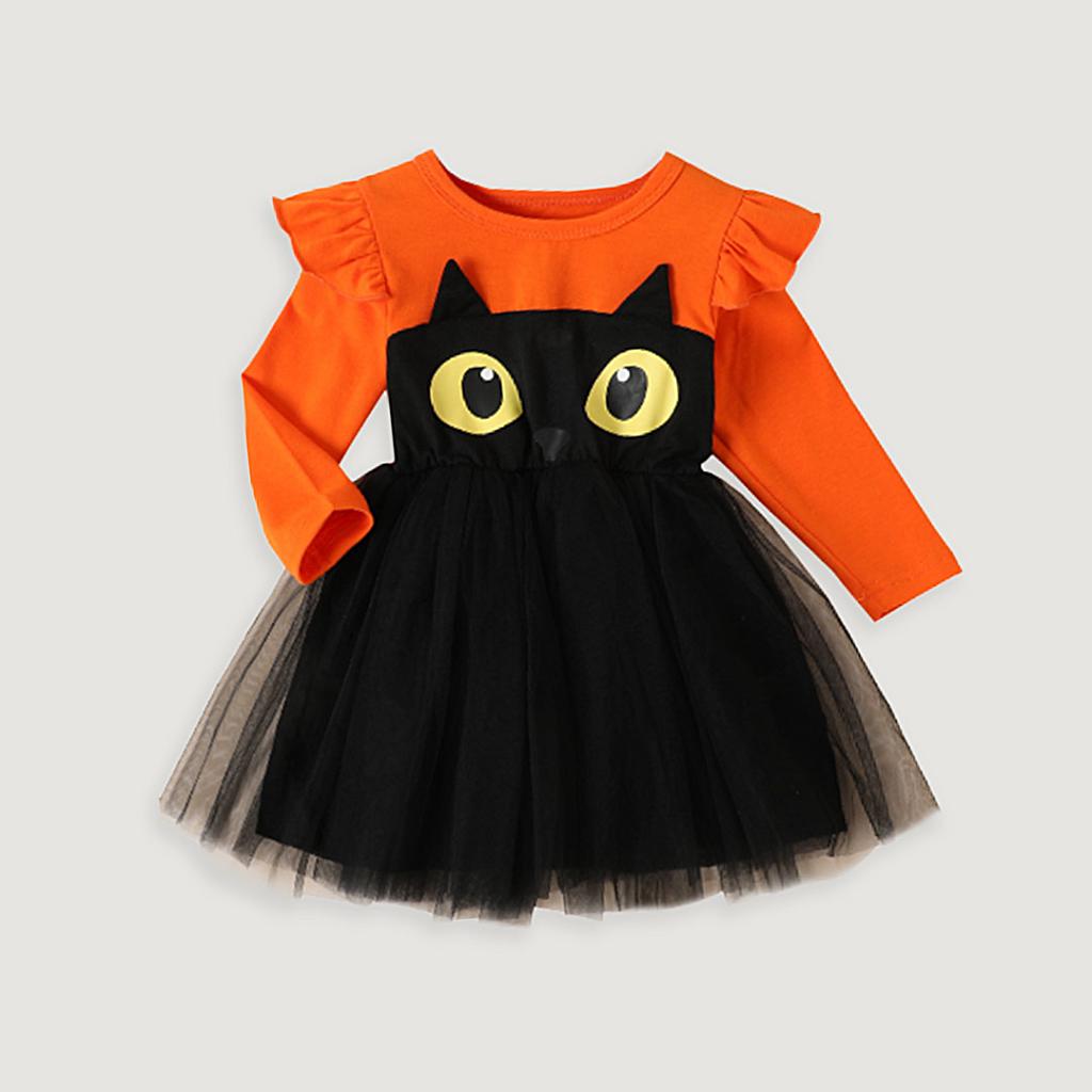 Rochie pentru copii Halloween Kitty