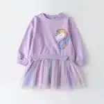 rochie cu unicorn pentru copii jolly mov