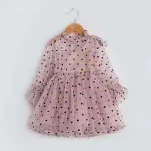 rochie pentru fetite voal buline nude Giselle
