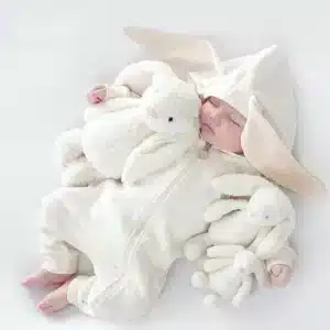 salopeta pentru bebelusi alba bumbac baby bunny
