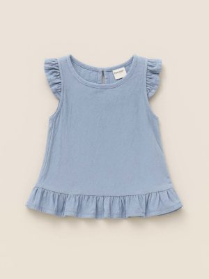 rochie pentru fetite bumbac albastra darcy