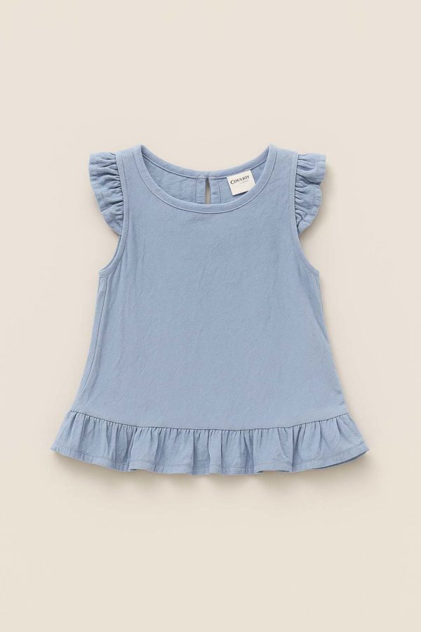 rochie pentru fetite bumbac albastra darcy