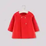 paltonas rosu pentru fetite de toamna primavara Betty