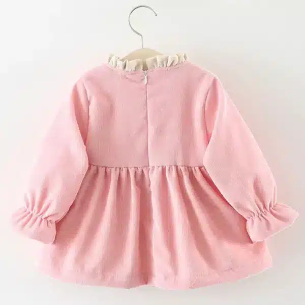 rochie reiata cu funda pentru fetite bow roz