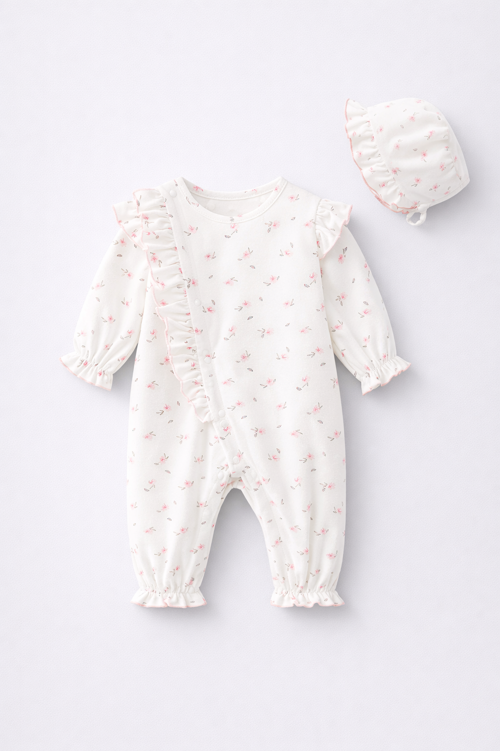 salopeta pentru bebelusi fetite bebeluse salopeta alba cu flori cu caciulita salopeta pentru nou nascuti florise salopeta pentru bebelusi fetite bebeluse salopeta alba cu flori cu caciulita salopeta pentru nou nascuti florise