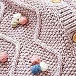 cardigan tricotat pentru fetite copii mov liliac lavanda