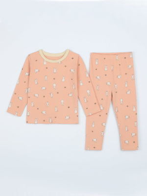 pijama cu imprimeu bunny