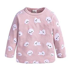 pijama roz pentru fetite copii bebelusi cu imprimeu fantome casper