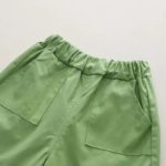 SET DE VARA PENTRU BAIETEI CU TRICOU SI PANTALONI SCURTI VERDE ALB BARNEY