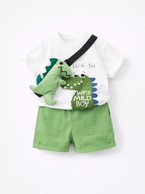 set cu tricou si pantaloni scurti barney navy