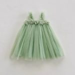 rochie de vara verde cu tul pentru fetite Aelia Mint