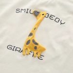 set compleu pentru baieti baietei cu tricou si pantaloni scurti cu model girafa Giraffe