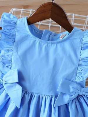 Rochie din poplin de bumbac Jenny Bleu