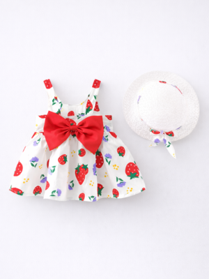 Rochie de vara cu capsuni si palarie, Pia Berry