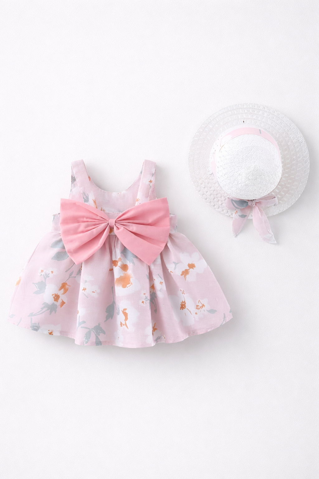 rochita roz cu flori de vara cu palarie pia pink rochita roz cu flori de vara cu palarie pia pink