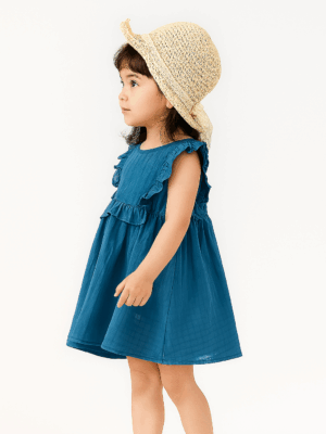rochie albastra de vara pentru fetite copii josie