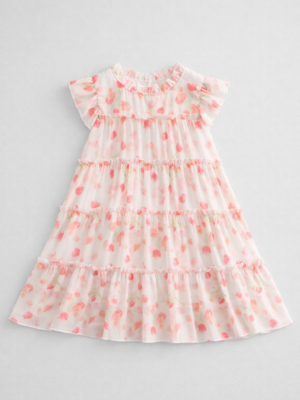 rochie vaporoasa pentru fetite fete copii lunga fara maneci cu flori ivy