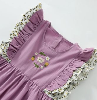 rochita de vara roz casual pentru fetite rosa