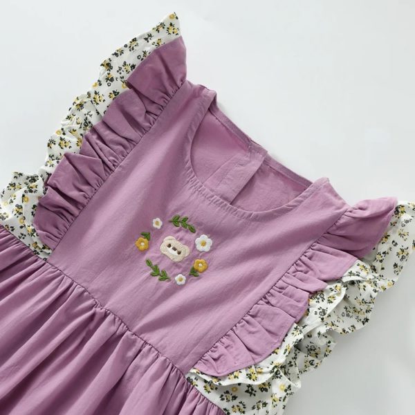 rochita de vara roz casual pentru fetite rosa