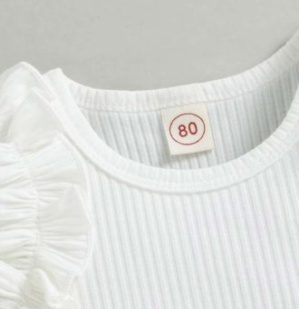 set cu tricou si pantaloni scurti cu cordon lisa