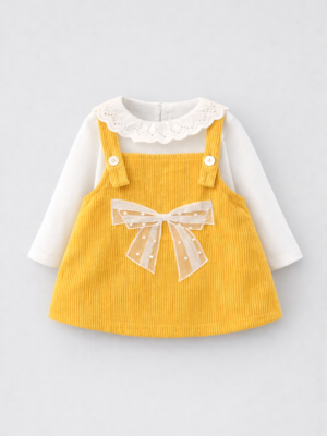 set cu rochie tip sarafan cu perle bow