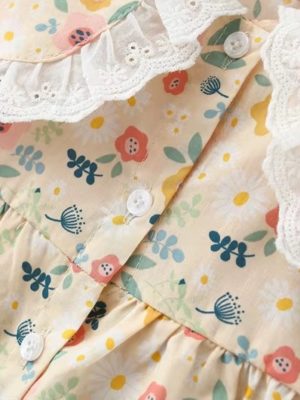 rochie pentru fetite fete galbena cu flori sunny garden