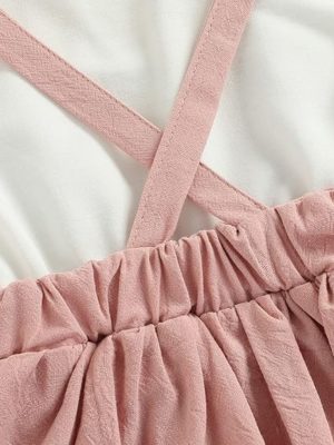 rochita rochie scurta pentru fetite roz deschis pink rabbit