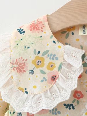 rochie pentru fetite fete galbena cu flori sunny garden